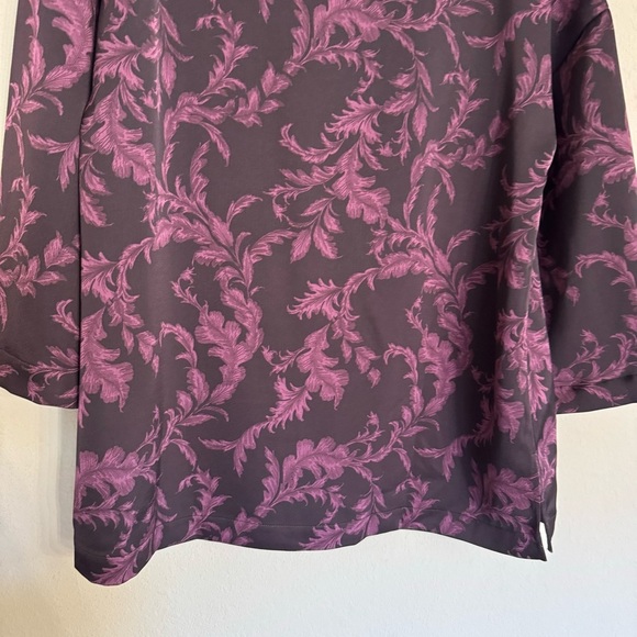 SOFT SURROUNDINGS Top Size Small Wine Botanical Selina Purple NWT - Picture 10 of 15